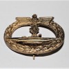 KRIEGSMARINE BADGE U-BOOT IN GOLD