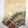 WWII GERMAN REICHSMARK BANKNOTES AND EXCHANGE DOCUMENT