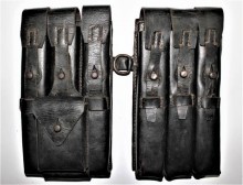 COPPIA PORTA CARICATORI IN  PELLE MP38 MP40