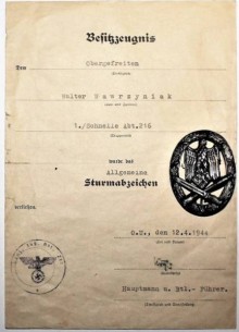 DISTINTIVO GENERICO ASSALTATORE CON CONFERIMENTO 