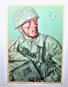 CARTOLINA PARACADUTISTI LUFTWAFFE 