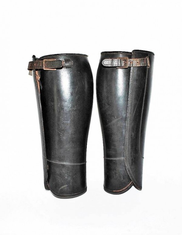 GHETTE A GAMBALE IN CUOIO CAVALLERIA O POLIZIA