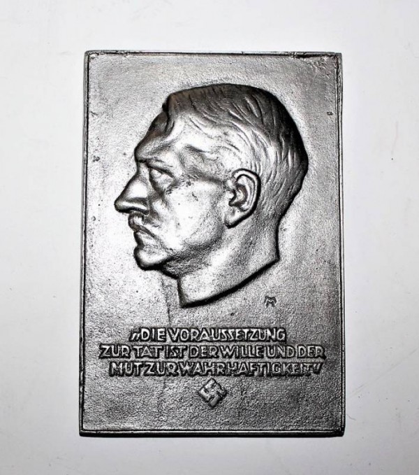 QUADRETTO IN ALLUMINIO ADOLF HITLER