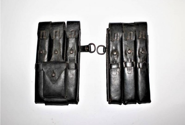 COPPIA PORTA CARICATORI IN  PELLE MP38 MP40