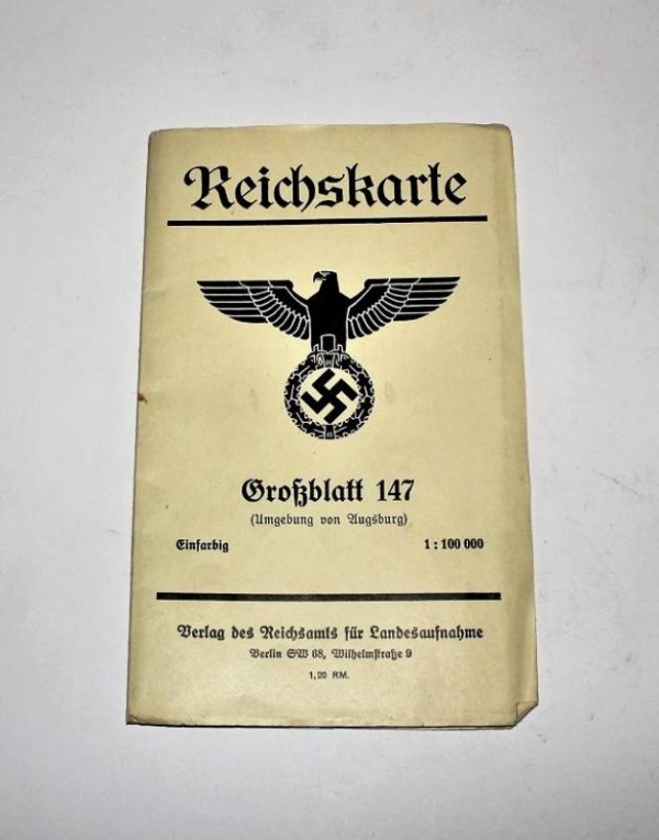 ORIGINAL MAP 1939 - REICHSKARTE