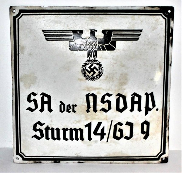 SA N.S.D.A.P. STURM ENAMEL SIGN