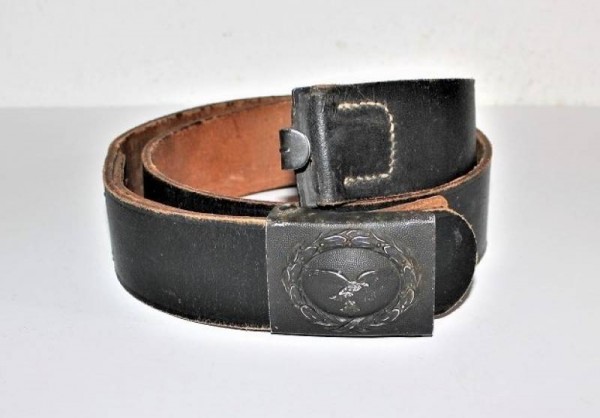 LEATHER BELT AND BUCKLE NCO LUFTWAFFE