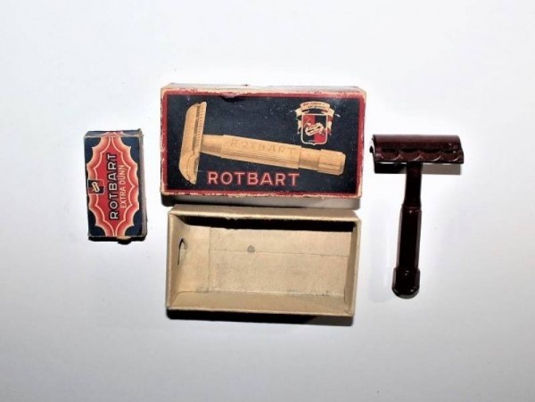 RASOIO DA BARBA IN BAKELITE NELLA SUA SCATOLA DI CARTONE