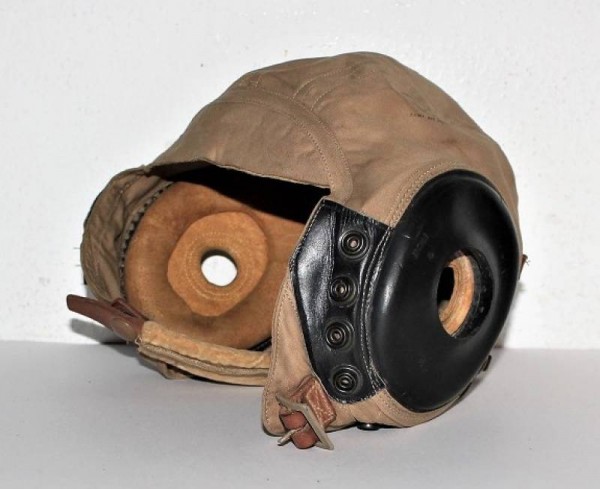 US WWII CLOTH FLYNG HELMET AN-H-15