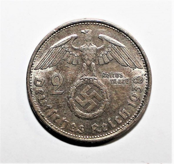 MONETA 2 REICHSMARK 1938