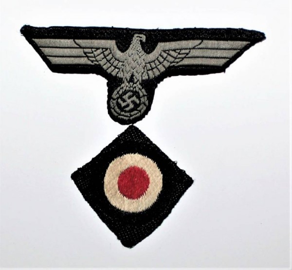 SET OF INSIGNA FOR FIELD CAP AN NCO PANZER-WEHRMACHT